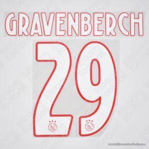 2019-20 Ajax Eredivisie Home Name Set #29 GRAVENBERCH (Repro)