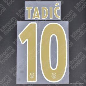 2018-19 Ajax Eredivisie Away Name Set #10 TADIC (Repro)