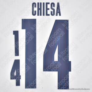 2020-21 Italy UEFA Euro Away Name Set #14 CHIESA (Repro)
