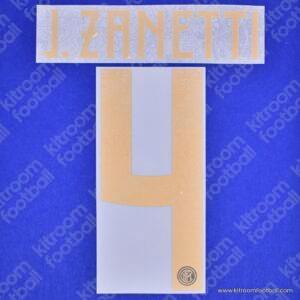 2019 Inter Milan Home Name Set #4 Javier ZANETTI 20th Anniversary Edition (Repro)
