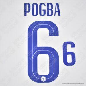 2020-21 France UEFA Euro Away Name Set #6 POGBA (Repro)