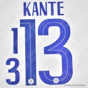 2020-21 France UEFA Euro Away Name Set #13 KANTE (Repro)