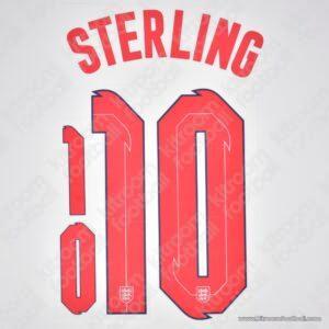 2020-21 England UEFA Euro Home Name Set #10 STERLING (Repro)