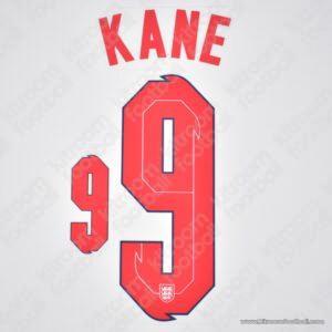 2020-21 England UEFA Euro Home Name Set #9 KANE (Repro)