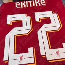 2025-26 Liverpool Cup Home Name Set #22 EKITIKE (Repro)