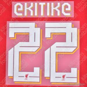 2025-26 Liverpool Cup Home Name Set #22 EKITIKE (Repro)