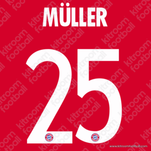 2016-18 Bayern Munich Home Name Set #25 MÜLLER (Repro)