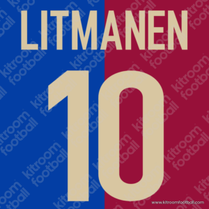 1999-00 Barcelona Home Name Set #10 LITMANEN (Repro)