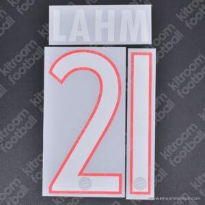 Official 2014-15 Bayern Munich Third Name Set #21 LAHM (DekoGraphics)