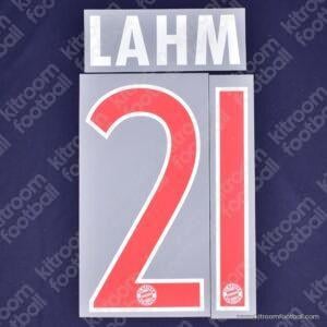 Official Reissue 2015-16 Bayern Munich Third Name Set #21 LAHM (DekoGraphics)