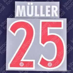 Official Reissue 2013-14 Bayern Munich Third Name Set #25 MÜLLER (DekoGraphics)