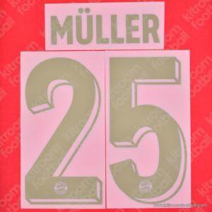 Original Player Issue 2024-25 Bayern Munich Fourth Name Set #25 MULLER 125th Anniversary (DekoGraphics)