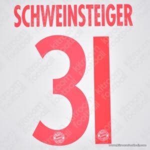Official 2011-13 Bayern Munich Away Name Set #31 SCHWEINSTEIGER (DekoGraphics)