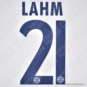 Original Player Issue 2007-08 Bayern Munich Away Name Set #21 LAHM (DekoGraphics)