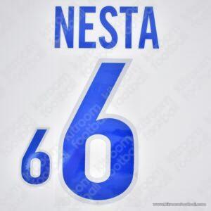 1998 Italy FIFA World Cup Away Name Set #6 NESTA (Repro)