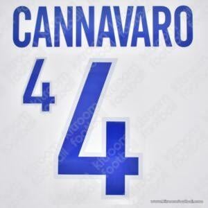1998 Italy FIFA World Cup Away Name Set #4 CANNAVARO (Repro)