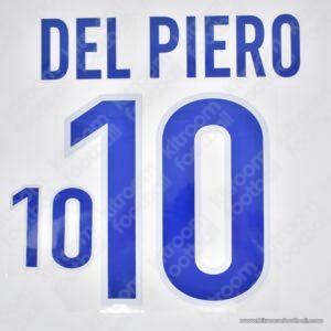 1998 Italy FIFA World Cup Away Name Set #10 DEL PIERO (Repro)