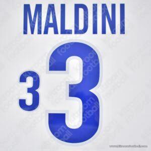 1998 Italy FIFA World Cup Away Name Set #3 MALDINI (Repro)