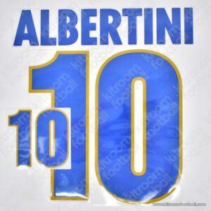 1996 Italy UEFA Euro,UEFA Euro Qualifiers Away Name Set #10 ALBERTINI (Repro)