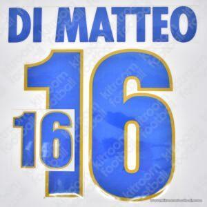 1996 Italy UEFA Euro,UEFA Euro Qualifiers Away Name Set #16 DI MATTEO (Repro)