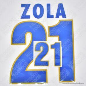 1996 Italy UEFA Euro,UEFA Euro Qualifiers Away Name Set #21 ZOLA (Repro)
