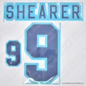 1996 England UEFA Euro,UEFA Euro Qualifiers Home Name Set #9 SHEARER (Repro)