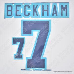 1996 England UEFA Euro,UEFA Euro Qualifiers Home Name Set #7 BECKHAM (Repro)