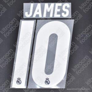 2016-17 Real Madrid Away & Third Name Set #10 JAMES v2 (Repro)