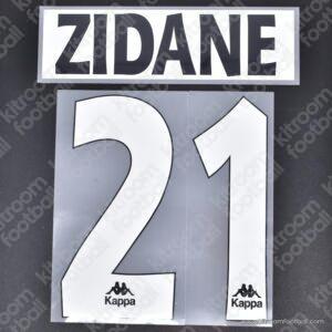 1996-97 Juventus Home Name Set #21 ZIDANE (Repro)