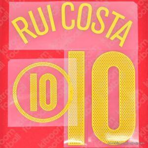 2004 Portugal UEFA Euro Home Name Set #10 RUI COSTA (Repro)