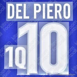 1998 Italy FIFA World Cup Home Name Set #10 DEL PIERO (Repro)