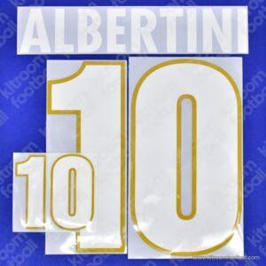 1996 Italy UEFA Euro,UEFA Euro Qualifiers Home Name Set #10 ALBERTINI (Repro)