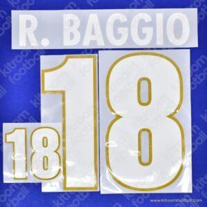 1996 Italy UEFA Euro,UEFA Euro Qualifiers Home Name Set #18 R. BAGGIO (Repro)