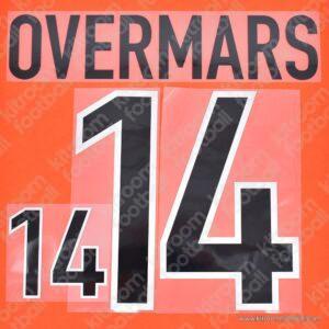 1998 Netherlands FIFA World Cup Home Name Set #14 OVERMARS (Repro)