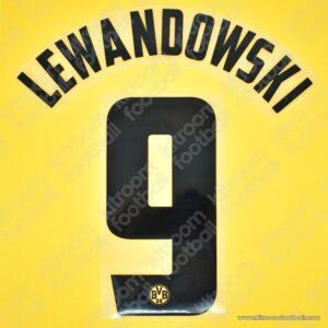 2011-12 Borussia Dortmund Home Name Set #9 LEWANDOWSKI (Repro)