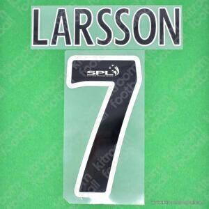 1999-04 Celtic FC SPL Scottish Premieship Home Name Set #7 LARSSON (Repro)
