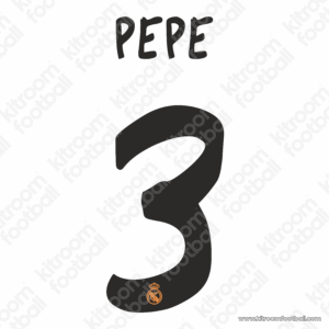 2013-14 Real Madrid Home & Away Name Set #3 PEPE (Repro)