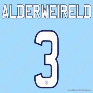 2011-12 Ajax Away Name Set #3 ALDERWEIRELD (Repro) - Image 1