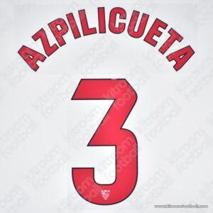 Original Player Issue 2025-26 Sevilla Home Name Set #3 AZPILICUETA - Image 1