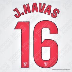 Original Player Issue 2025-26 Sevilla Home Name Set #16 Jesús NAVAS