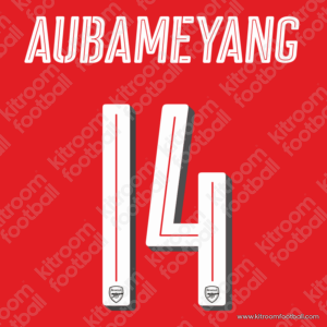 2017-19 Arsenal Cup Home Name Set #14 AUBAMEYANG (Repro)