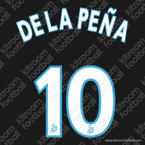 1999-00 Olympique Marseille Away & Third Name Set #10 Ivan DE LA PEÑA (Repro)