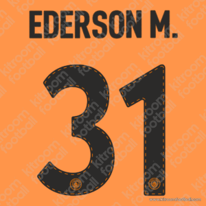 2022-23 Manchester City Cup Goalkeeper Name Set #31 EDERSON M. (Repro)