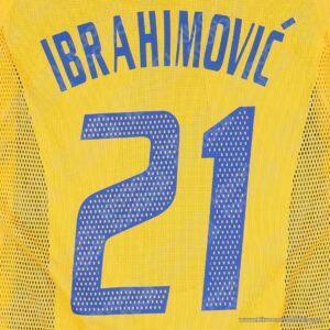 2002-03 Sweden FIFA World Cup Home Name Set #21 IBRAHIMOVIC (Repro)