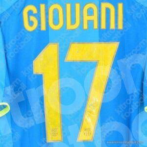 2007-08 Barcelona Home & Away Name Set #17 GIOVANI Dos Santos (Repro) - Image 1