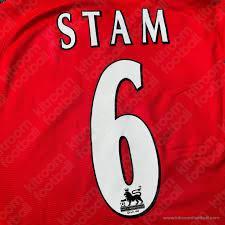 1998-02 Manchester United Premier League Home Name Set #6 STAM (Repro)