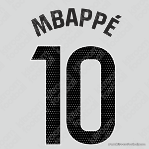 2025-26 Real Madrid La Liga Home Name Set #10 MBAPPE (Repro)