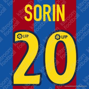 2002-03 Barcelona Home & Away Name Set #20 SORIN (Repro)