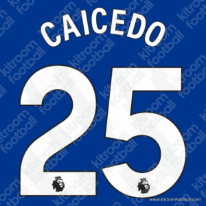 2023-26 Chelsea Premier League Home Name Set #25 CAICEDO (Repro)