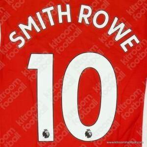 2021-22 Arsenal Premier League Home Name Set #10 SMITH ROWE (Repro)